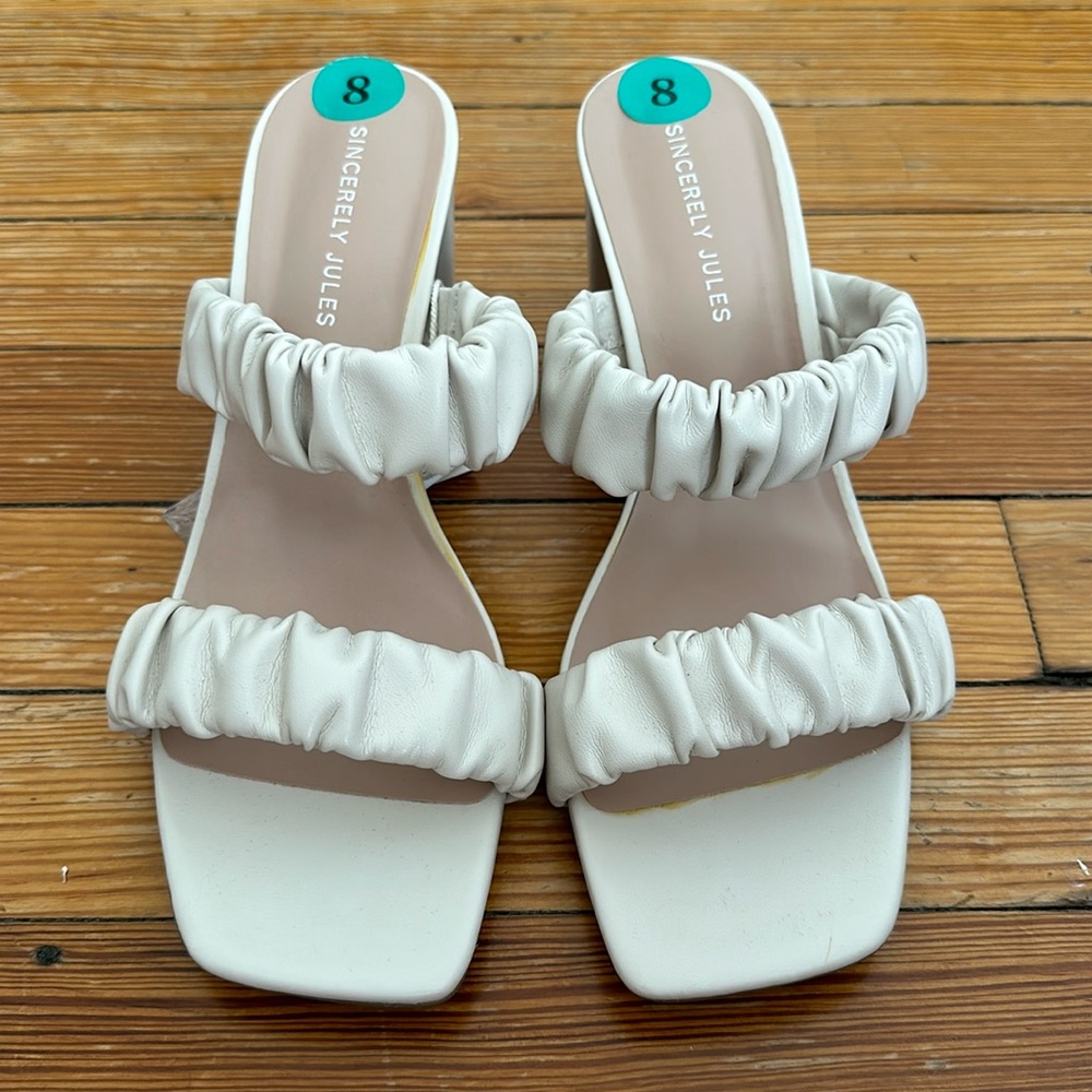 Sincerely Jules Heels Two Strap NWT